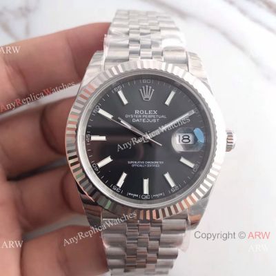(EW) Swiss ETA3235 ROLEX Datejust II Grey Rhodium Face 41mm Watch